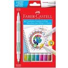 Caneta hidrocor ponta dupla contorna e pinta 10 cores - faber castell