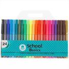 Caneta Hidrocor Ponta Fina 24 Cores - School Basics
