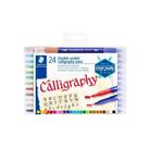 Caneta Hidrocor Staedtler Calligraphy Ponta Dupla 24 Cores