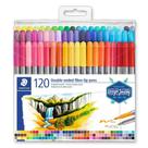 Caneta Hidrocor Staedtler Ponta Dupla 120 Cores 3200 TB120