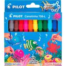 Caneta Hidrográfica 12 Cores Tinta Lavável Color 850-L Junior e 750-L Pilot
