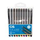 Caneta Hidrográfica Cis Tip Line 0.4mm 10 Cores