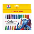 Caneta hidrografica compactor color 12 cores