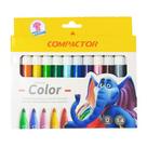 Caneta Hidrográfica Compactor Jumbo Color 12 Cores