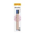 Caneta Hidrográfica Compactor Microline 0.4mm Azul e Preta com 2 Unidades Caneta Hidrográfica Compactor Microline 0.4mm Azul e Preta com 2 Unidades