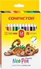 Caneta Hidrográfica Compactor Neo-Pen 12 Cores Multicor Ponta Redonda