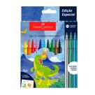 Caneta hidrográfica Dinossauro 10 cores + 3 metálicos 555410 - Faber-Castell