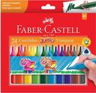Caneta Hidrográfica Faber Castell 24 Cores Jumbo Triangular Lavável