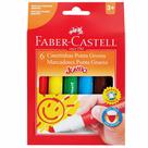 Caneta Hidrográfica Faber-Castell Jumbo 6 Cores Caneta Hidrográfica Faber-Castell Jumbo 6 Cores
