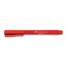 Caneta Hidrográfica Fine Pen Faber-Castell 0.4mm Vermelha - Ponta Fina de Precisão com Reforço Metálico Escrita Macia