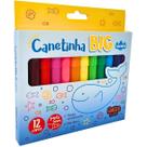 Caneta Hidrográfica Jumbo Big 12 Cores Lavável Make+