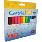 Caneta Hidrografica Jumbo BIG 12 Cores Lavavel PCT.C/06