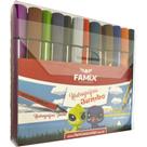 Caneta Hidrográfica Jumbo Triangular 24 Cores - Famix