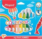 Caneta Hidrográfica, Maped, Color Peps Jumbo, 12 Cores