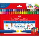 Caneta Hidrografica Vai E Vem 36 Cores Faber-Castell Caneta Hidrografica Vai E Vem 36 Cores Faber-Castell