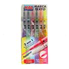 Caneta Marca Texto Apagavel Pro 6 Cores Kaz Grife Apague