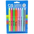 Caneta Marca Texto Cis Lumini 8 Cores Blister Sertic