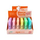 Caneta Marca Texto Cores Tons Pastel Trend Display com 24 Unidades Jocar Office Leonora - 96138
