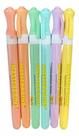Caneta marca texto slim pastel c/ 6 cores