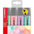 Caneta Marca Texto Stabilo Boss 04 Cores Pasteis Sertic Estojo