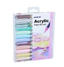 Caneta Marcador Acrylic Brush 12 Cores Pastel - 5033