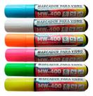 Caneta Marcador Para Vidro De Carro Vitrine Lousa Kit Com 6