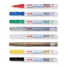 Caneta Marcador Permanente Uni Paint Marker Px21 C/ 8 Cores