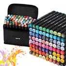 Caneta Marcador Touch Kit 60 Cores Ponta Dupla Para Colorir