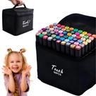 Caneta Marcador Touch Ponta Dupla Kit Completo 60 Cores Para Artistas