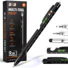 Caneta multiferramenta BIIB 9 em 1 para homens com lanterna LED e caneta