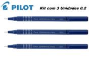 Caneta Nankin Pilot Drawing Pen 02 Kit Com 3 Unidades