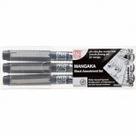 Caneta Nanquim Mangaka Kuretake Estojo C/3 Black 0.1-0.3-0.5mm Caneta Nanquim Mangaka Kuretake Estojo C/3 Black 0.1-0.3-0.5mm