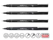 Caneta Nanquim Uni Pin Uni-ball Kit C/4 (09, 10, 12 E Brush)