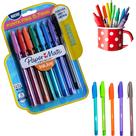 Caneta papermate km 100 colorz 0.7 ponta fina kit 8 cores