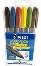 Caneta Para Retro-projetor Com 6 Cores 2mm 10303 Pilot 6 Un