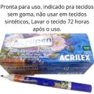Caneta Para Tecido Acrilpen Acrilex Caixa Com 12 Unidades