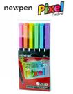 Caneta Pastel Pixel Fineliner 0.5mm Newpen - Kit C/6 Cores