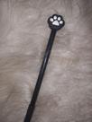 Caneta patinha de gato preto e branca