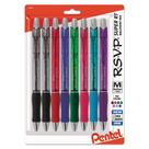 Caneta Pentel BX480BP8M RSVP Super RT retrátil de 1 mm, pacote com 8