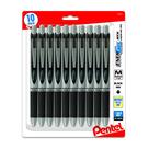 Caneta Pentel Energel Deluxe 0,7 mm RTX Retrátil Preta x10