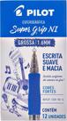 Caneta Pilot Super Grip 1.6 Azul Caixa Com 12
