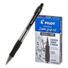 Caneta Pilot Super Grip Retrátil 1.6mm Preta Caixa com 12 Unidades