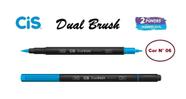 Caneta Pincel Cis Dual Brush Pen Aquarelável 06 Azul Claro