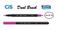 Caneta Pincel Cis Dual Brush Pen Aquarelável 22 Rosa