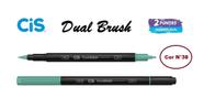 Caneta Pincel Cis Dual Brush Pen Aquarelável 38 Verde Pastel