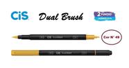 Caneta Pincel Cis Dual Brush Pen Aquarelável 49 Laranja Neon
