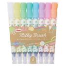 Caneta Pincel Colorida Pentel GFH-P8ST Milky Brush, 8 Cores