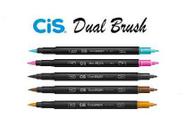 Caneta Pincel Dual Brush Pen Aquarelável Cis C/5 Cores!!!