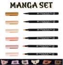 Caneta Pincel Koi Coloring Brush Sakura C/6 Set Mangá