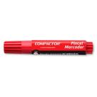 Caneta Pincel Marcador Permanente Vermelho Compactor Recarregavel